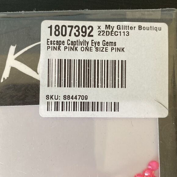 Dolls Kill Escape Captivity & Hottie Status Pink Glitter Eye Gem Bundle Two Pack - Picture 4 of 5